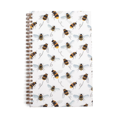 Bumble Bee Buzz Hard Cover Spiral Notebook