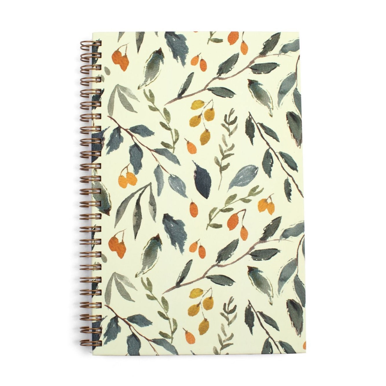 Falling Leaves Hard Cover Spiral Notebook