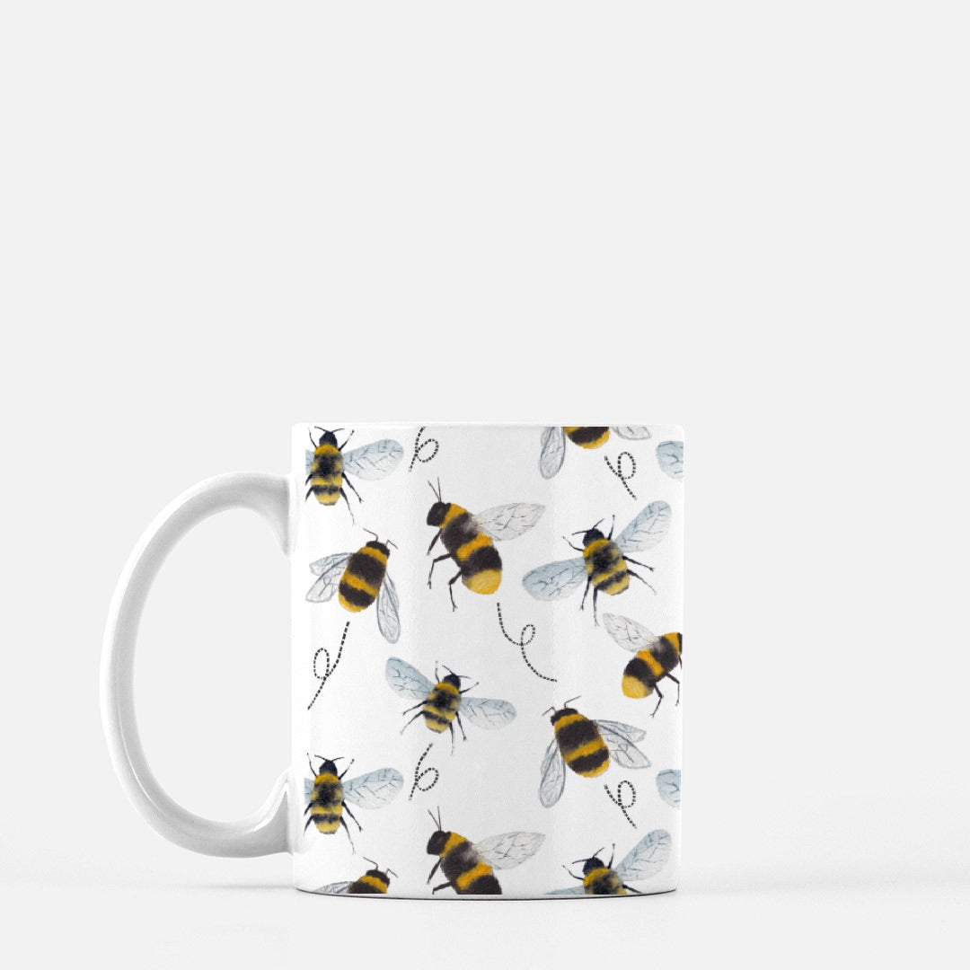 Bumble Bee Buzz Watercolor Mug