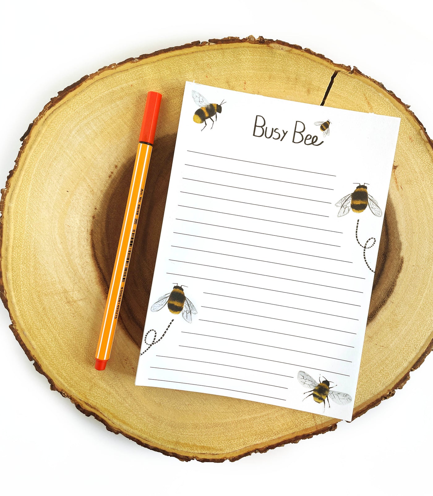 Busy Bee Lined Notepad