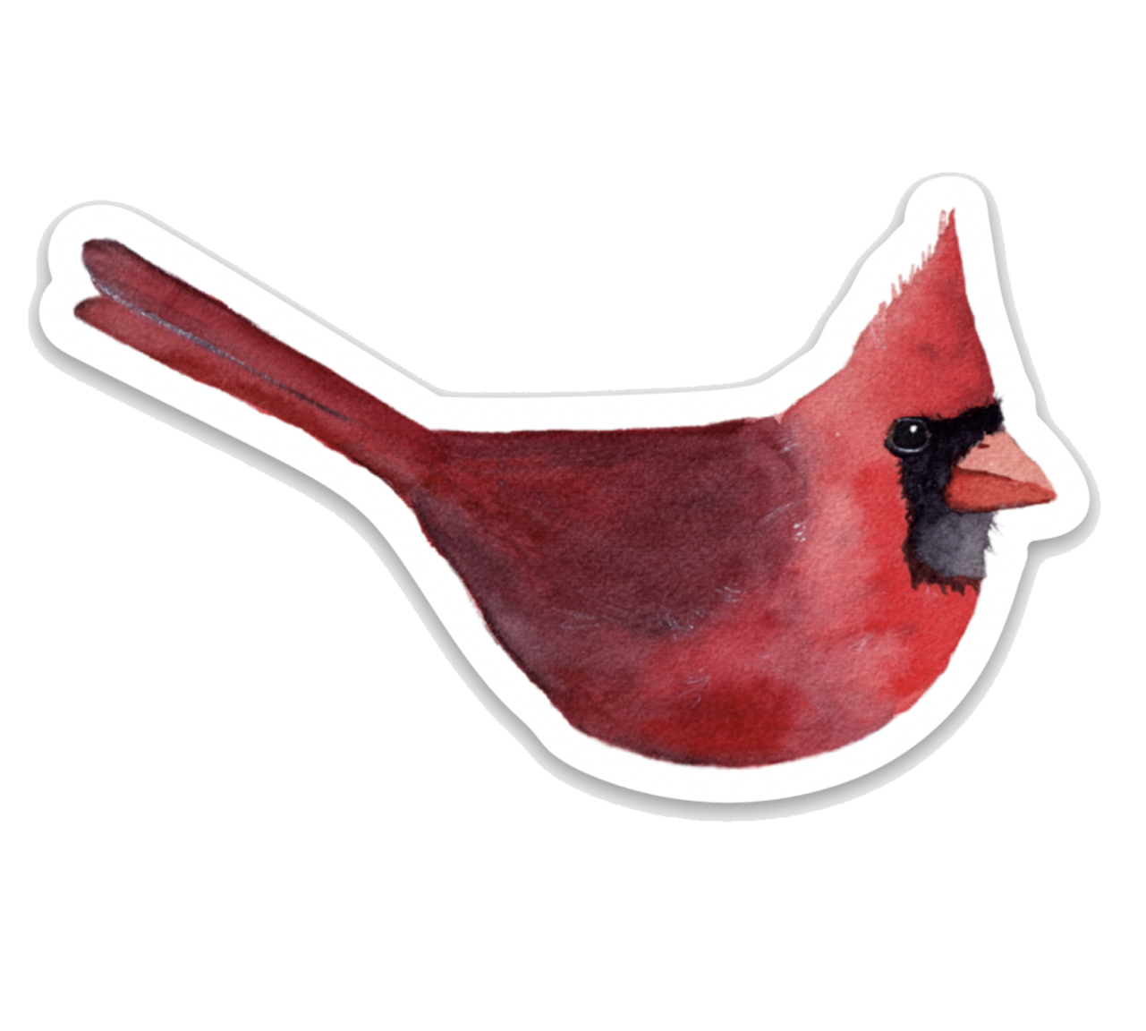 Cardinal Watercolor Sticker