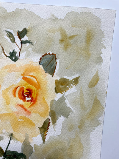 Julia Child Rose Original Watercolor Painting