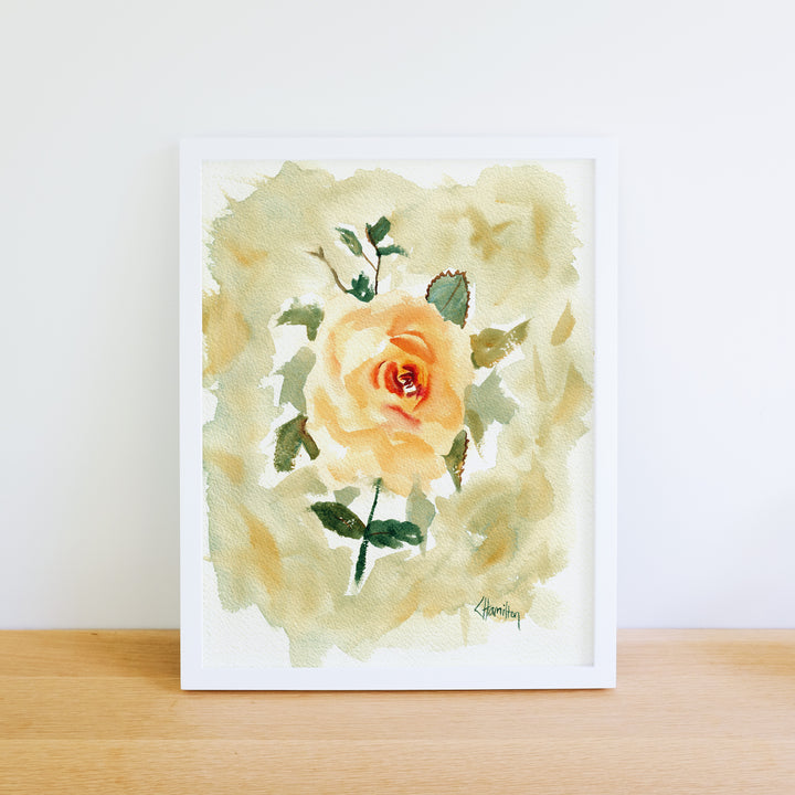 Juila Child Watercolor Rose Art Print