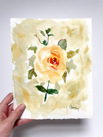 Juila Child Watercolor Rose Art Print
