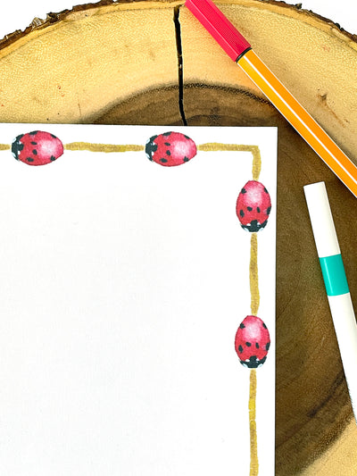 Ladybug March Watercolor Notepad