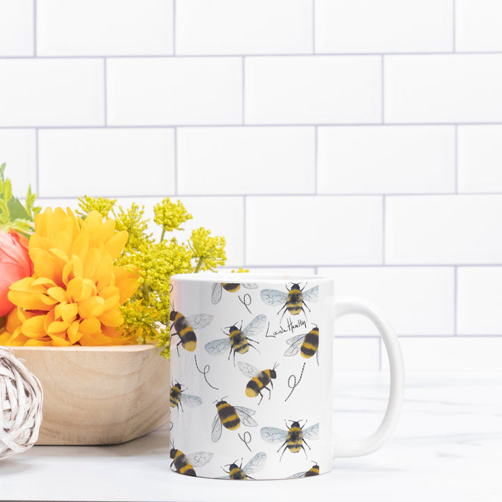 Bumble Bee Buzz Watercolor Mug