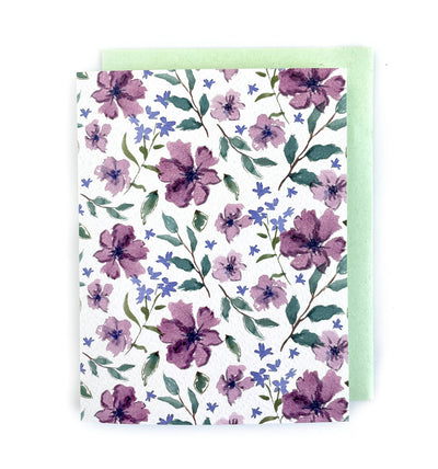 Purple Sweet Violets Everyday Card