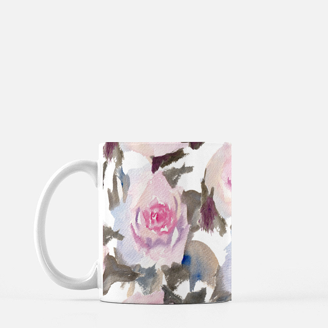 Rose Study Watercolor Mug