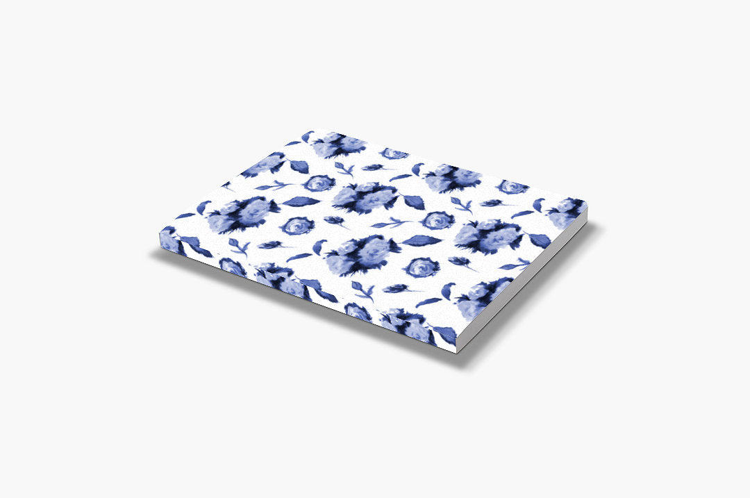 Navy Roses Everywhere Small Notebook