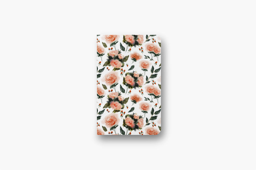 Blush Bold Roses Small Notebook