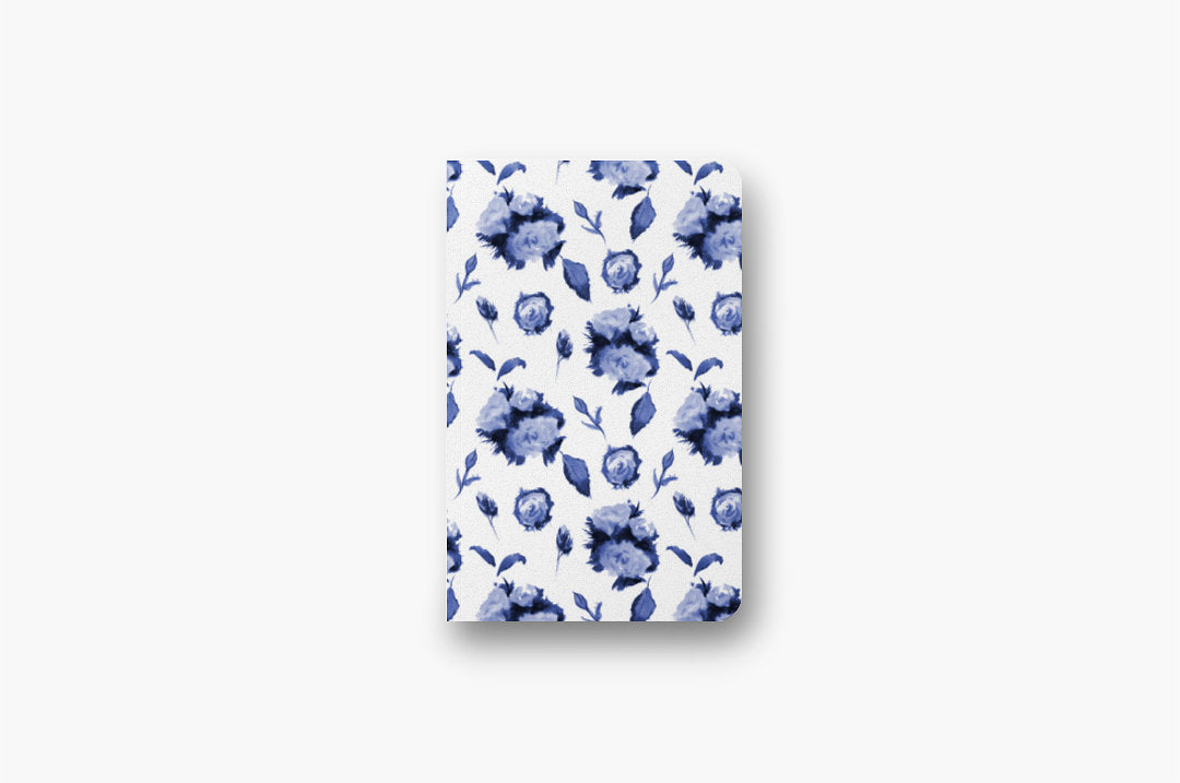Navy Roses Everywhere Small Notebook